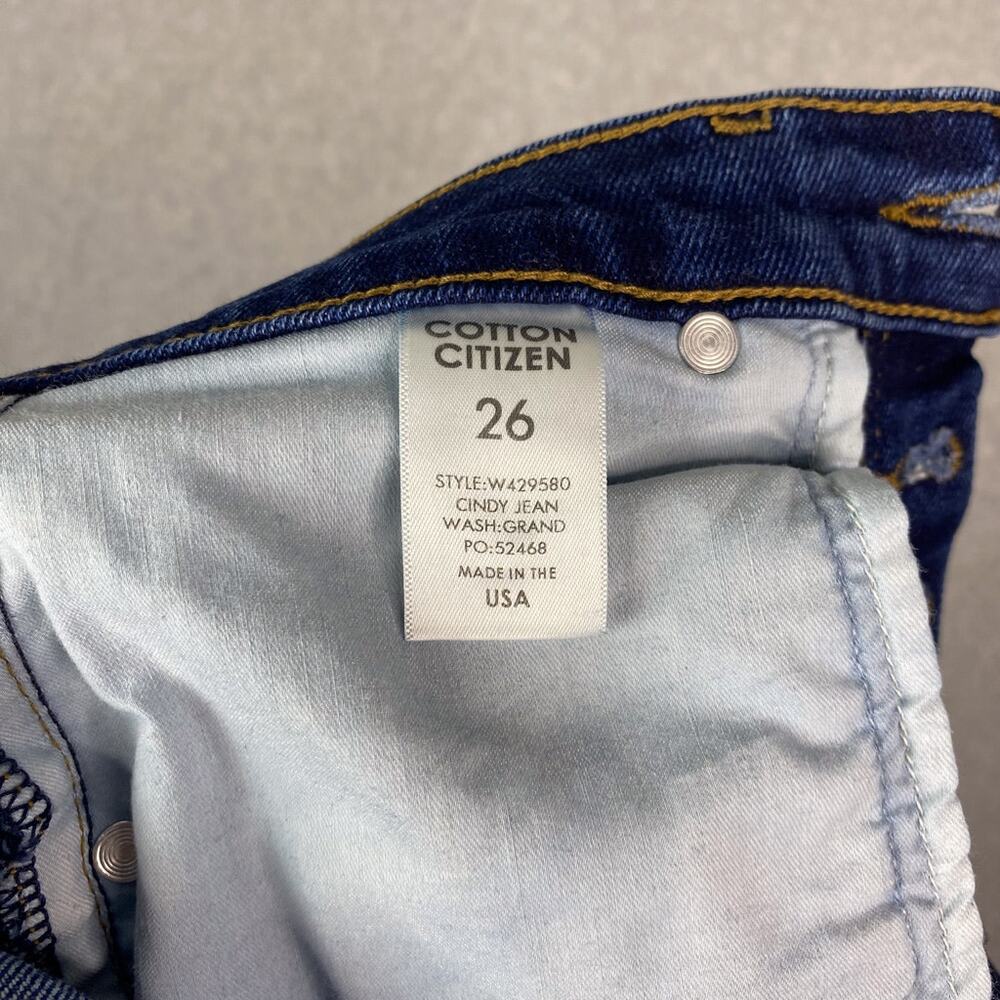 Cotton Citizen Womens 26 Cindy Jean Blue Stretch Denim Button Fly - Picture 11 of 12